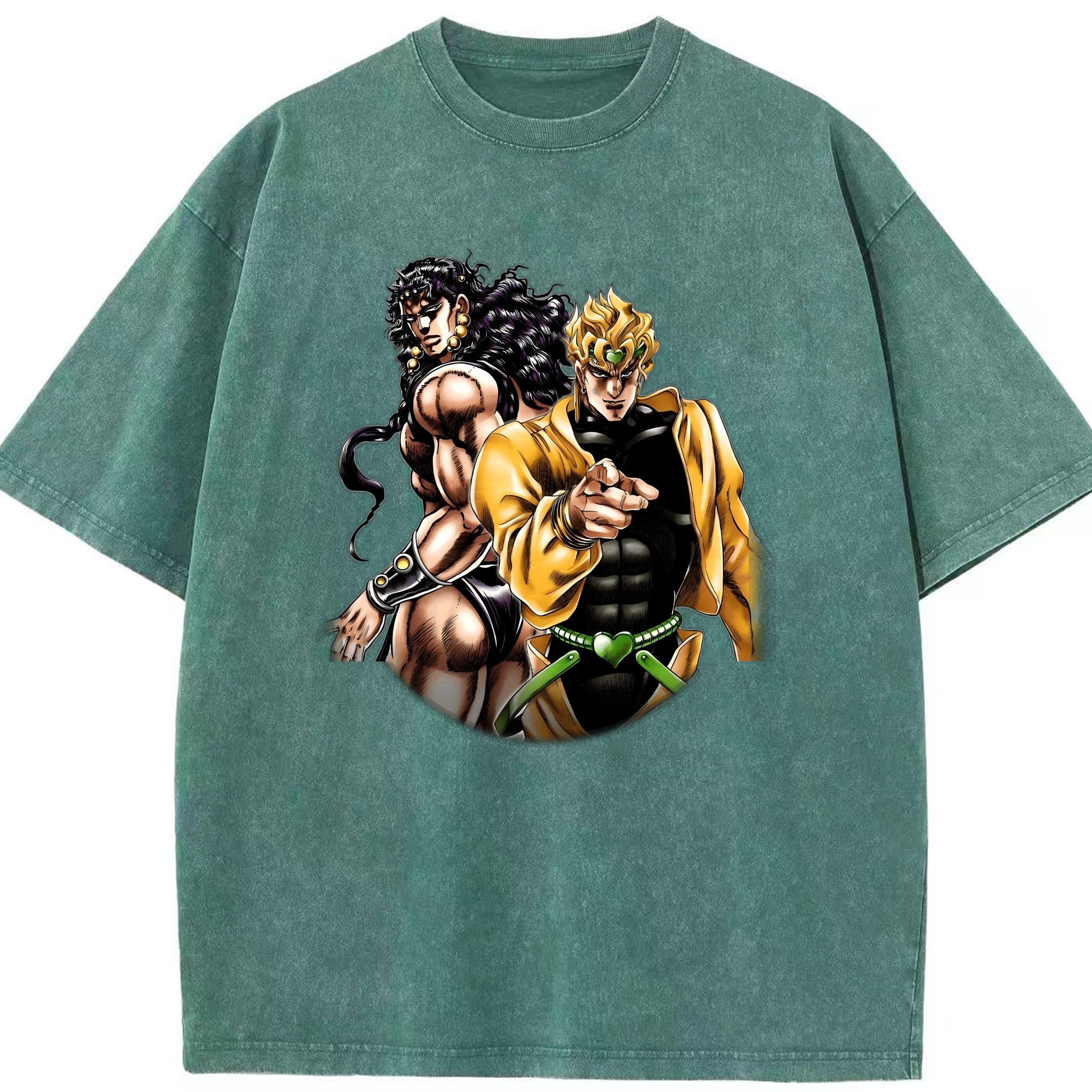 （画像用） ジョジョの奇妙な冒険 ディオ?ブランドー JoJo's Bizarre Adventure Dio Brando 綿100% ヴィンテージ風 半袖Tシャツ（フロントプリント）